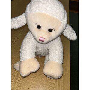 Build-A-Bear Workshop Cuddly Lamb off White/ Cream Pink Nose Soft Lovely